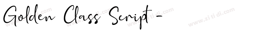 Golden Class Script字体转换